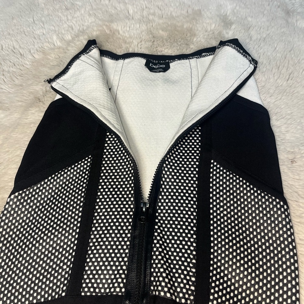 Bebe Pencil Women’s Skirt Black And White Size Small - Picture 5 of 11